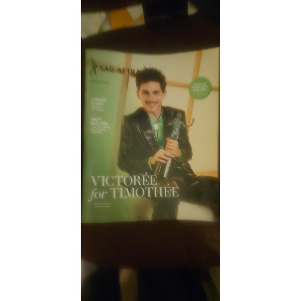 Timothee chalamet new sag aftra magazine cover 2025